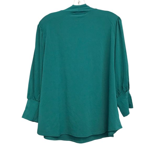 Top 3 4 Sleeve By Adrienne Vittadini In Green, Size:3X Sale