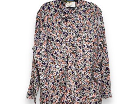 Top Long Sleeve By St Johns Bay In Flowered, Size: 2x Cheap