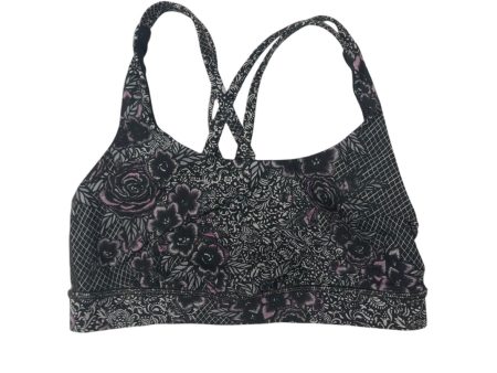 Athletic Bra By Lululemon In Black & Grey, Size: 6 For Sale