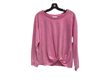 Athletic Sweatshirt Crewneck By Socialite In Pink, Size: M For Discount