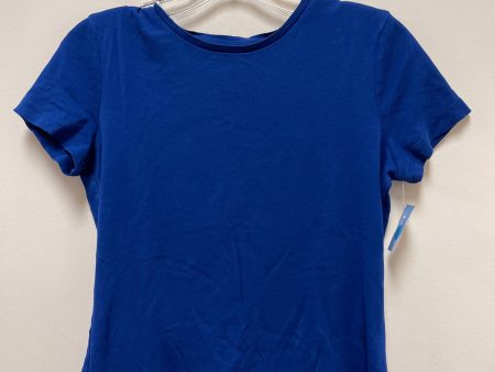 Top Short Sleeve Basic By Talbots In Blue, Size: Sp Fashion