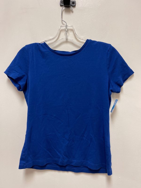 Top Short Sleeve Basic By Talbots In Blue, Size: Sp Fashion