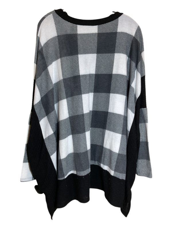 Top Long Sleeve By White Birch In Black & White, Size: Xl For Discount