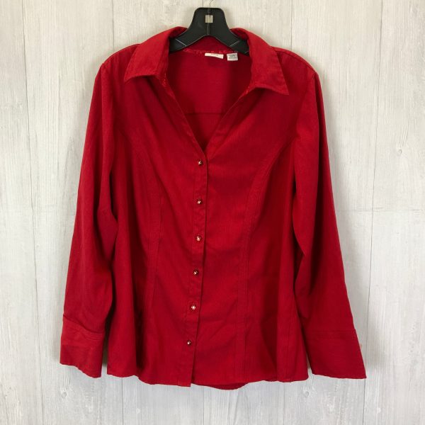 Sweater By Avenue In Red, Size: 1x Sale