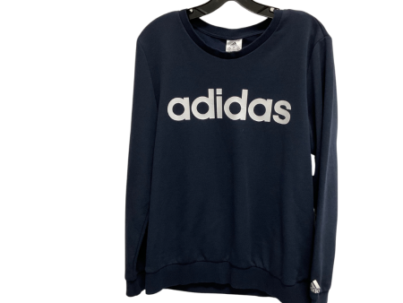 Athletic Sweatshirt Crewneck By Adidas In Navy, Size: L Sale