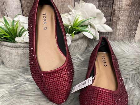 Shoes Flats By Torrid In Red, Size: 6WW For Discount