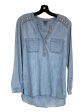 Tunic Long Sleeve By Eddie Bauer In Blue Denim, Size: S on Sale