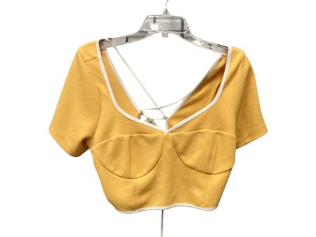 Top Short Sleeve By Maeve In Yellow, Size: L on Sale