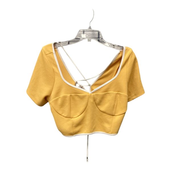 Top Short Sleeve By Maeve In Yellow, Size: L on Sale