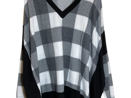 Top Long Sleeve By White Birch In Black & White, Size: Xl For Discount