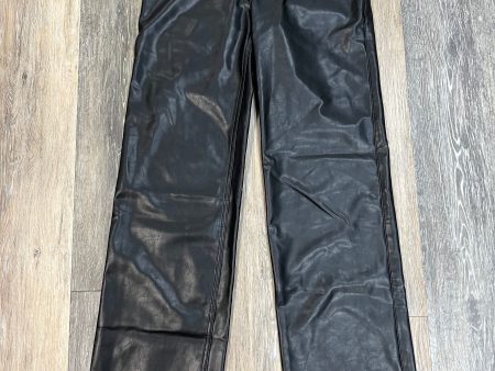 Black Pants Faux Leather Abercrombie And Fitch, Size 0 25 Long Sale