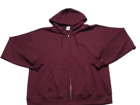 Sweatshirt Hoodie By Hanes In Maroon, Size: L Online now