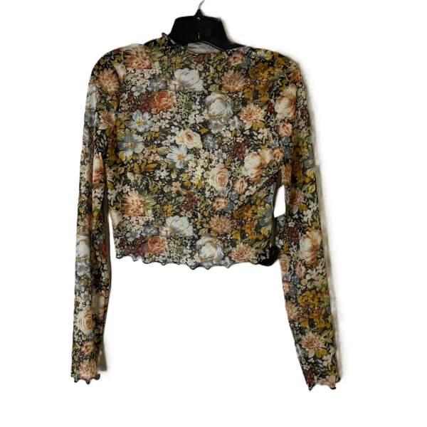 Top Long Sleeve By Shein In Floral Print, Size: M For Cheap