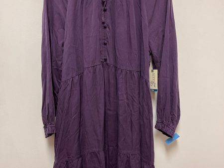 Dress Casual Midi By Terra & Sky In Purple, Size: 1x For Sale