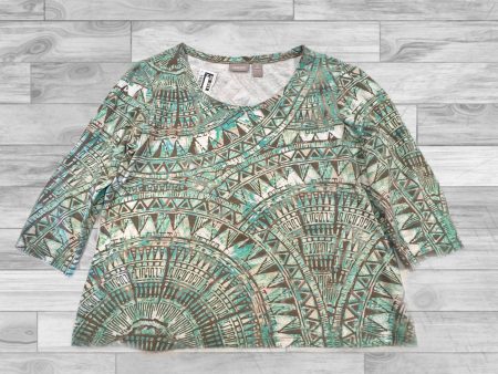 Top 3 4 Sleeve By Chicos In Green, Size: 2 Online