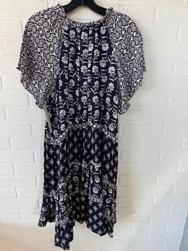 Dress Casual Short By Anthropologie In Blue & Cream, Size: 1x For Cheap