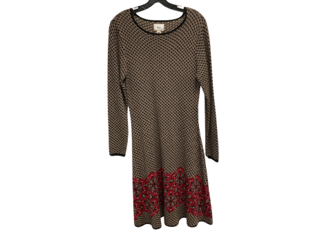 Dress Sweater By Eci In Black & Tan, Size: L For Discount