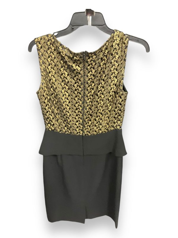 Dress Party Midi By Tahari By Arthur Levine In Black & Gold, Size: 4 Online Sale