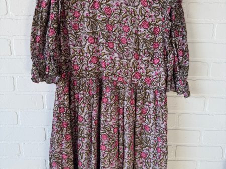 Dress Casual Short By Celina Moon In Brown & Pink, Size: Xl Hot on Sale