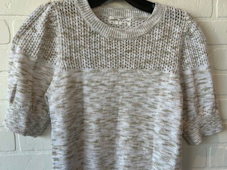 Sweater Short Sleeve By Anthropologie In Green & White, Size: Xs Cheap