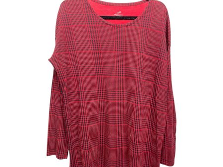 Tunic 3 4 Sleeve By J. Jill In Black & Red, Size: L Online Hot Sale