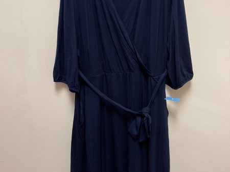 Dress Casual Midi By Draper James In Blue, Size: 2x on Sale