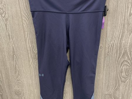 Athletic Leggings Capris By Under Armour In Navy, Size: M Online now