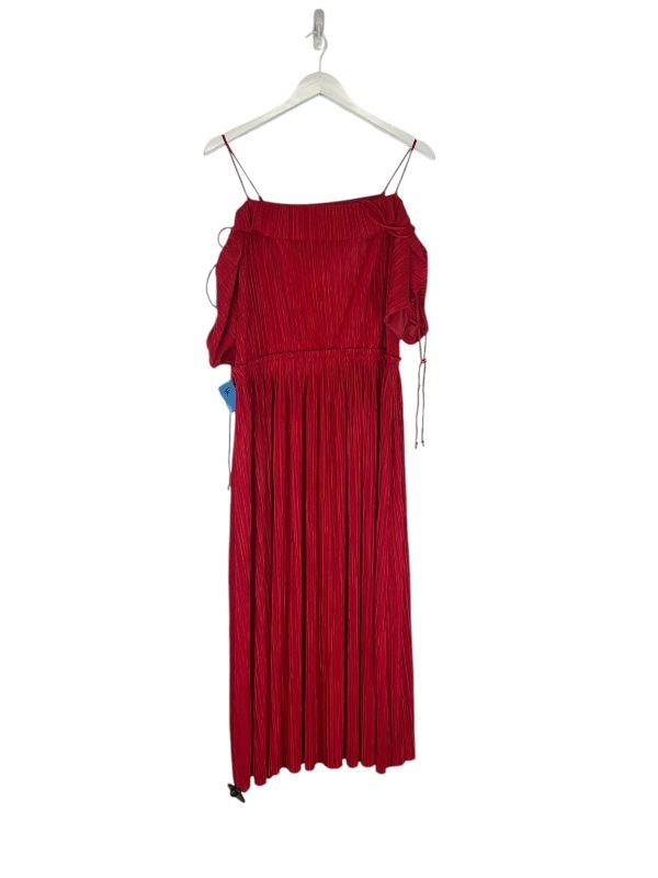 Dress Party Midi By Express In Red, Size: L Fashion