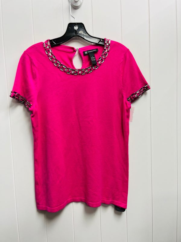 Sweater Short Sleeve By Inc In Pink, Size: L For Discount