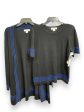 Sweater 2pc By Liz Claiborne In Black & Blue, Size: L Supply