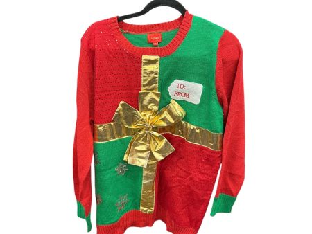 Sweater By Clothes Mentor In Green & Red, Size: Xl Fashion