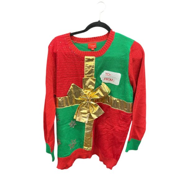 Sweater By Clothes Mentor In Green & Red, Size: Xl Fashion