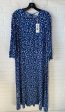 Dress Casual Maxi By M&S In Blue & White, Size: 2x Discount