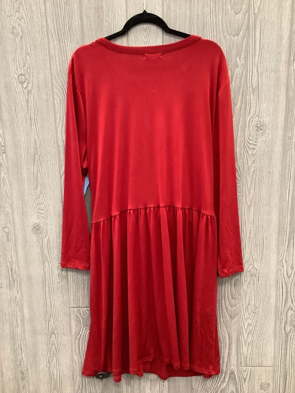 Dress Casual Midi By Maurices In Red, Size: 2x on Sale