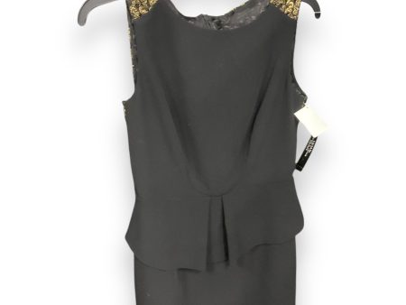 Dress Party Midi By Tahari By Arthur Levine In Black & Gold, Size: 4 Online Sale