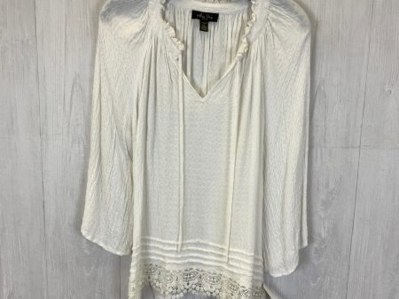 Top 3 4 Sleeve By Melissa Paige In White, Size: Xl For Discount