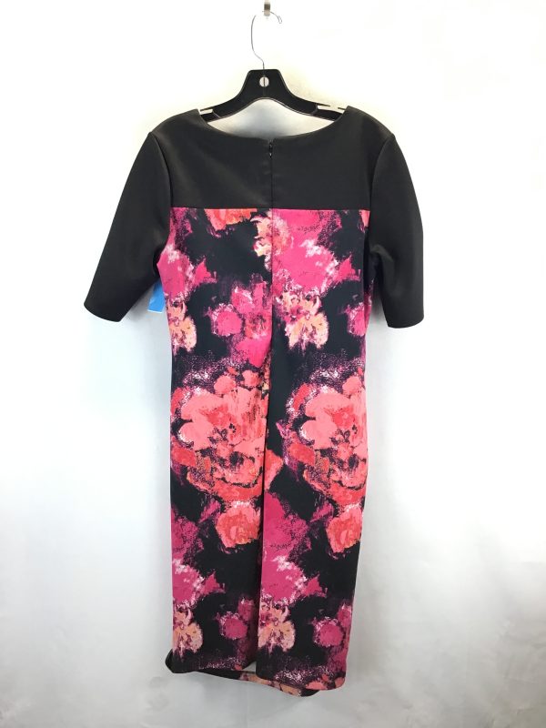 Dress Casual Midi By Roz And Ali In Black & Pink, Size: 12 Cheap