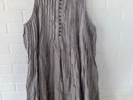 Dress Casual Short By Anthropologie In Grey, Size: 1x Online Hot Sale