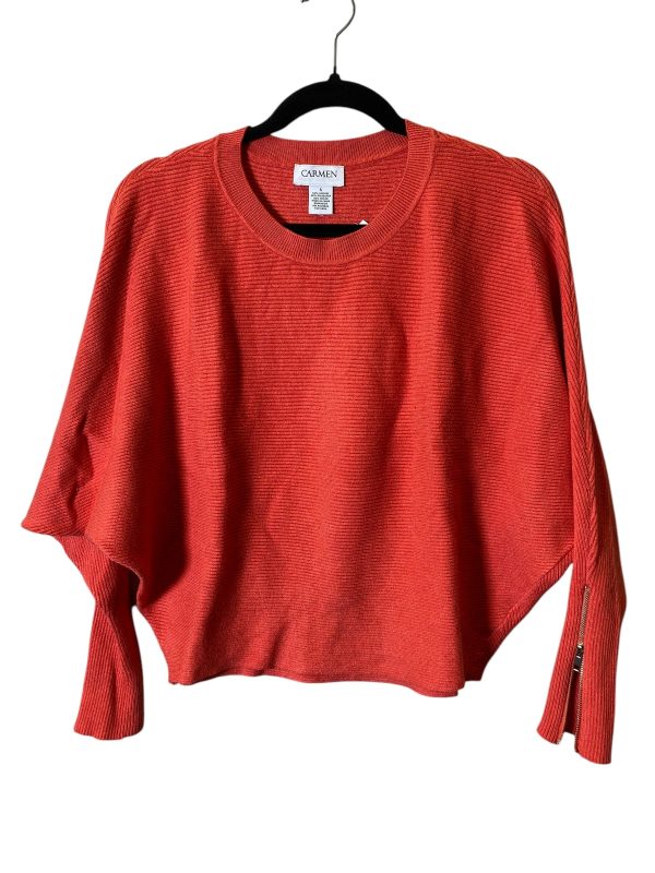 Sweater By Carmen By Carmen Marc Valvo In Orange, Size: S For Discount