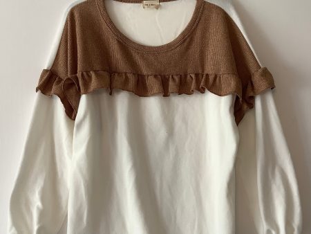 Sweater By Bibi In Cream & Tan, Size: Xl Fashion