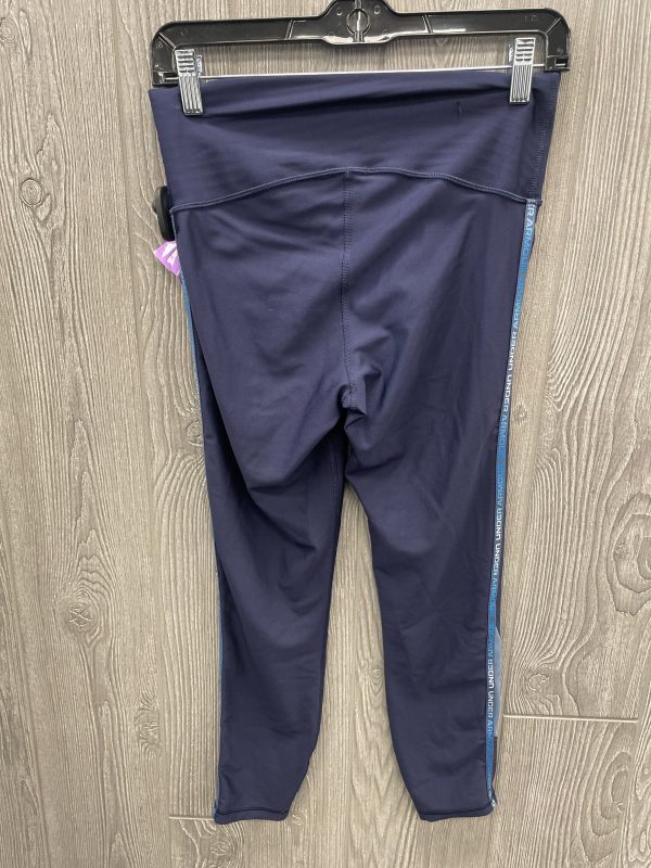 Athletic Leggings Capris By Under Armour In Navy, Size: M Online now