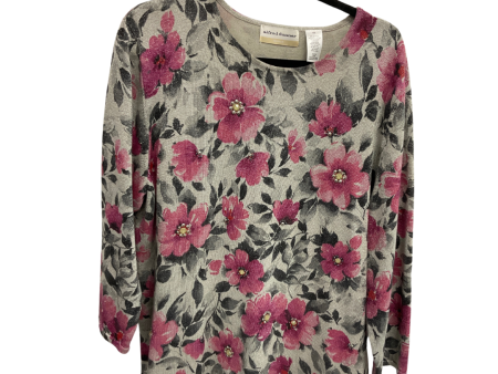 Sweater By Alfred Dunner In Floral Print, Size: 1x For Discount