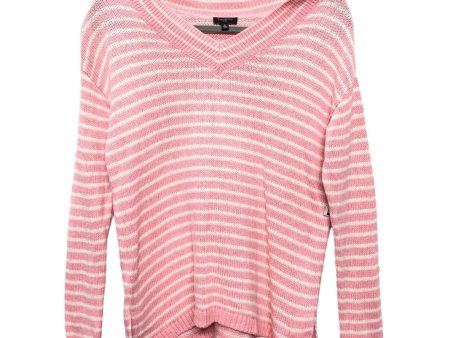 Sweater By Talbots In Pink & White, Size: Sp Cheap