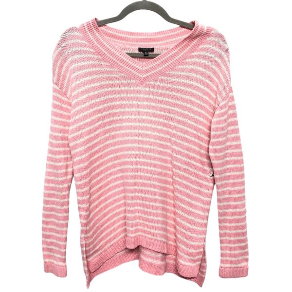 Sweater By Talbots In Pink & White, Size: Sp Cheap