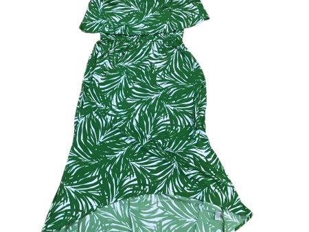 Green & White Dress Casual Maxi Limited, Size S Supply