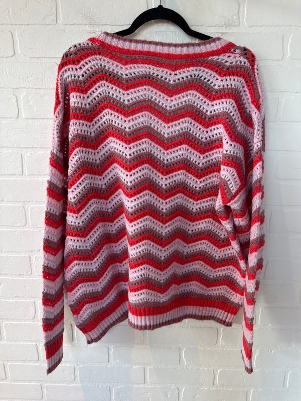 Sweater By Maurices In Pink & White, Size: Xxl Online