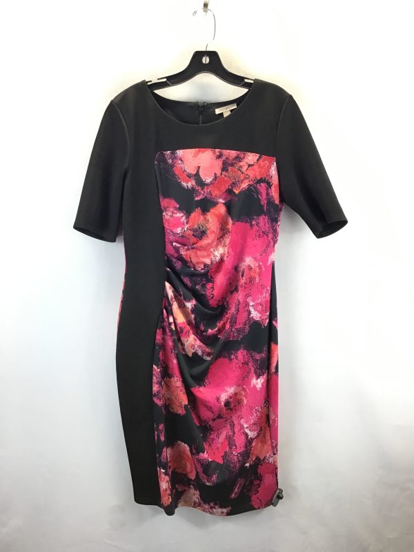 Dress Casual Midi By Roz And Ali In Black & Pink, Size: 12 Cheap