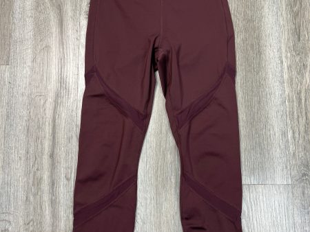 Athletic Leggings By Athleta In Maroon, Size: M Hot on Sale