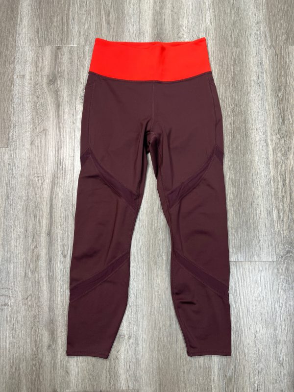 Athletic Leggings By Athleta In Maroon, Size: M Hot on Sale