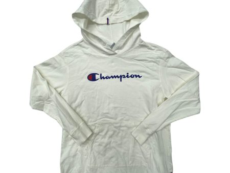 Sweatshirt Hoodie By Champion In White, Size: S Supply